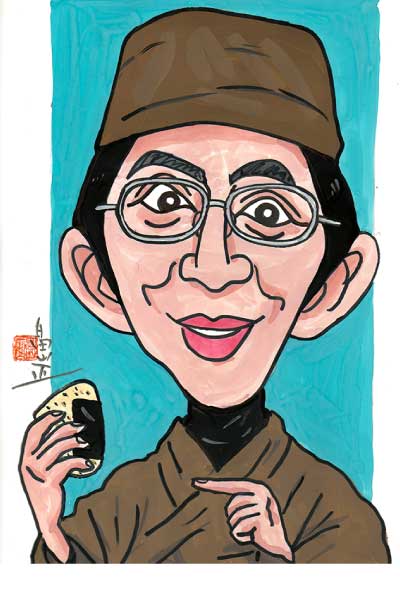 店主の似顔絵